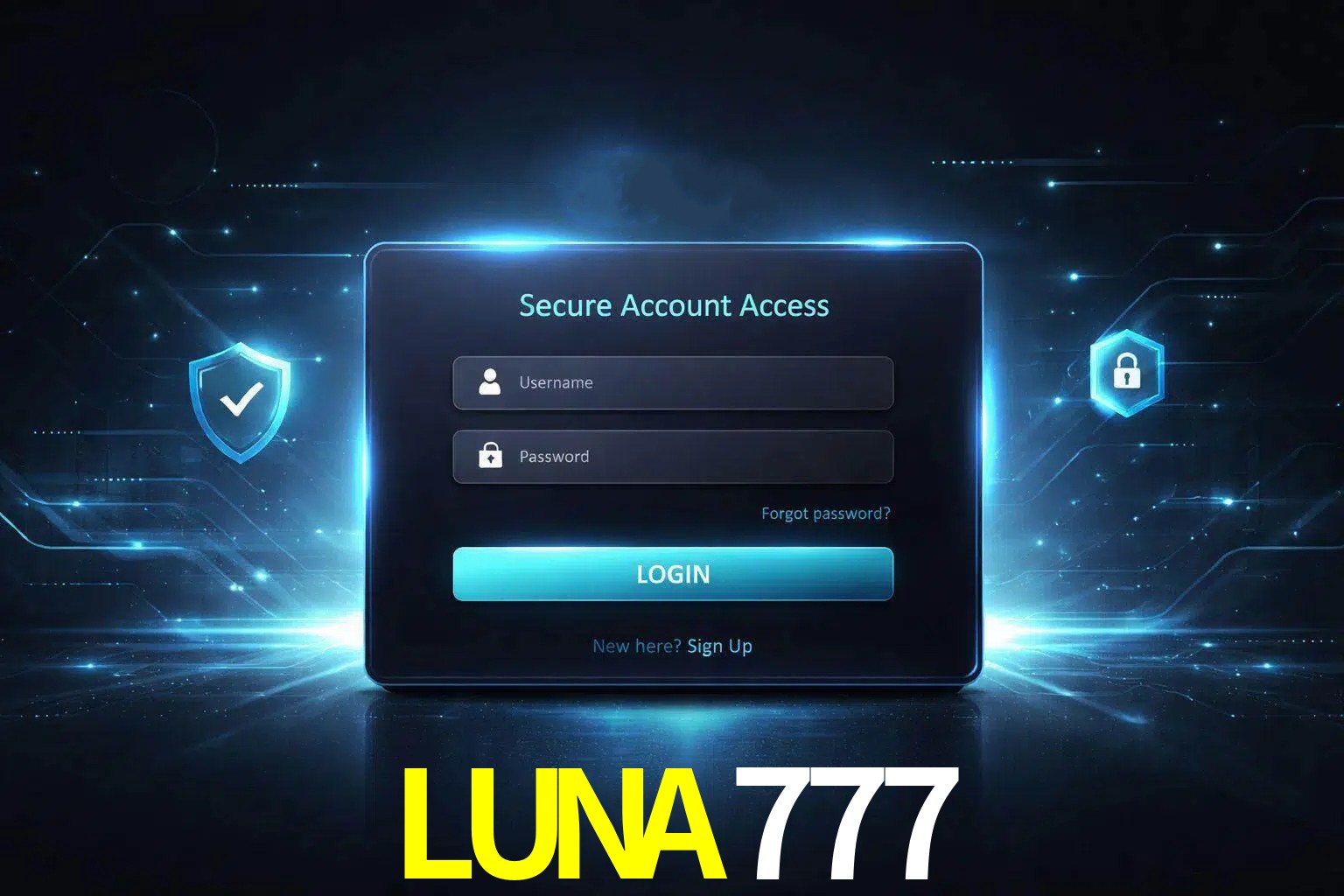 Pantalla de inicio de sesión de cuenta LUNA777 para usuarios en México
